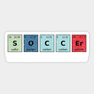 Soccer The Essential Element Periodic Table Funny Science Sticker